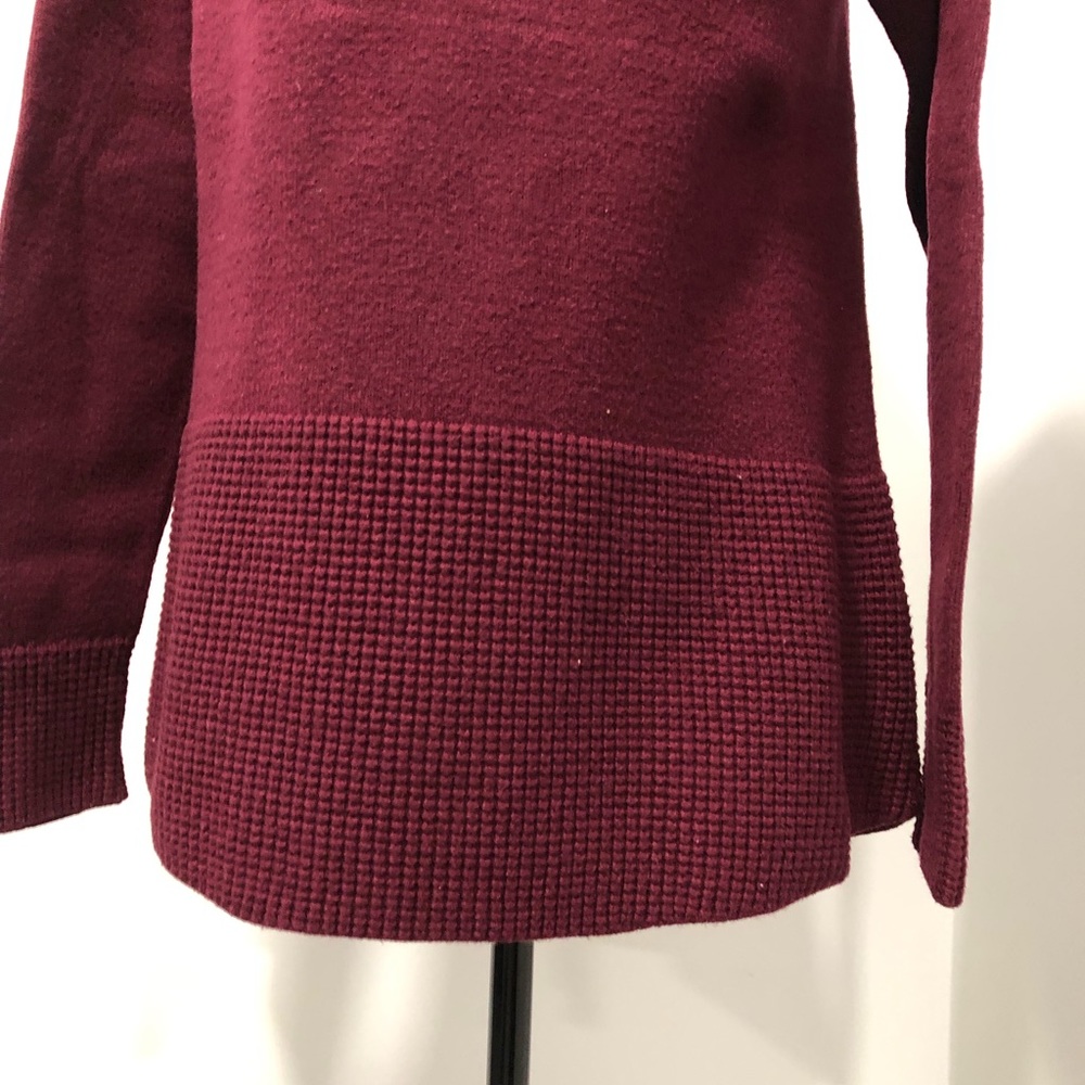 Cyrus Burgundy Cowl Neck Sweater - Picture 3 of 10